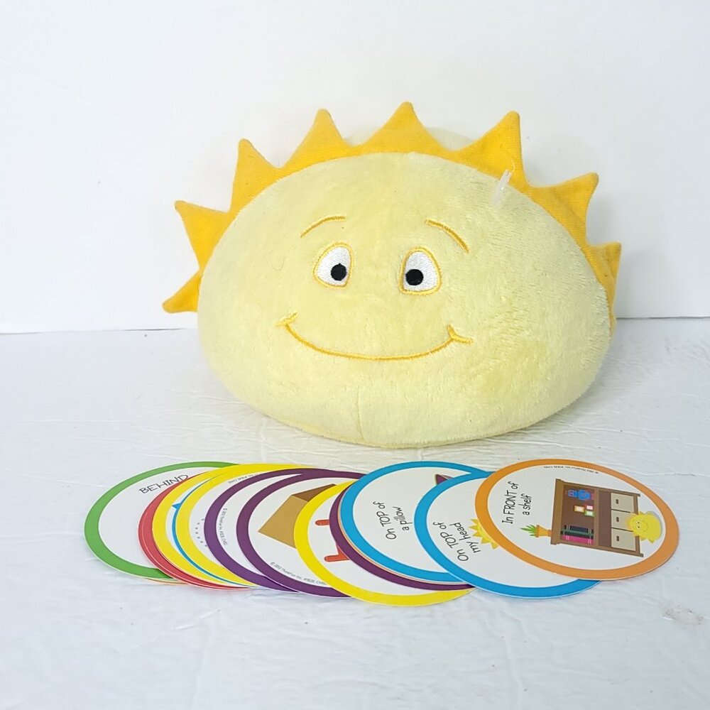 Thinkfun Hello Sunshine Smiling Sun Plush Yellow Sun With Game Cards Stuffed 9"